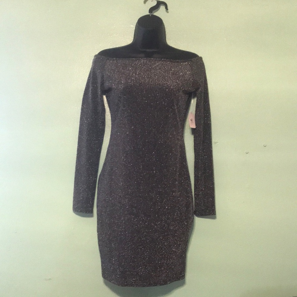 Elegant Black Glitter Dress